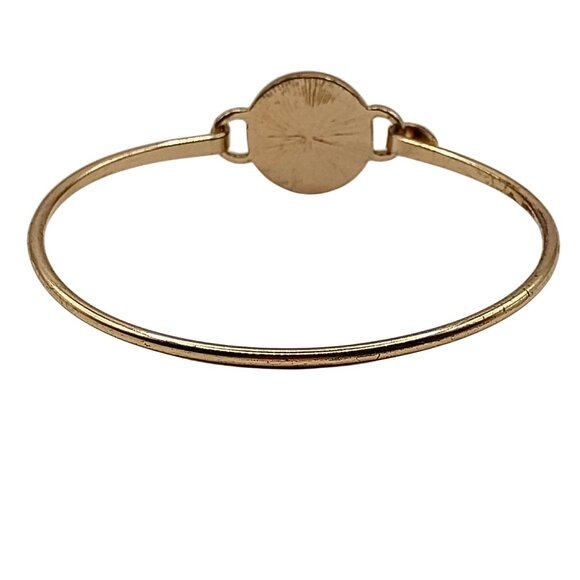 Vintage Guess Womens Silver Plated Rhinestone Enamel Bangle Bracelet Barbiecore - Picture 4 of 6